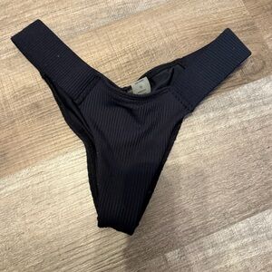 Montce Black Ribbed Bikini Bottom